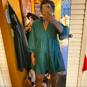 Green Taffeta Dress